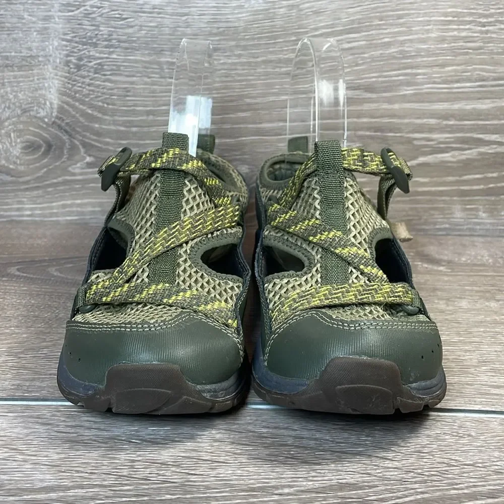 Chaco Odyssey Olive Green Waterproof Little Boy Sz 3 Hook & Loop Strap Sandals